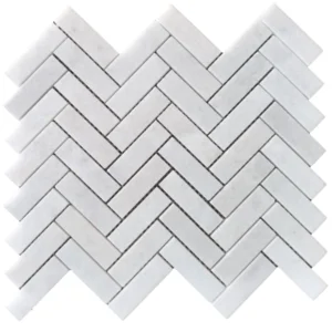 CARRARA Marmuro Heringbone Marmuras natūralus Marmuras