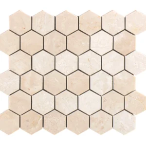 CREMA MARFIL HEXAGON Marmuro Marmuras natūralus Marmuras