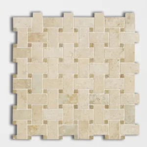 BASKET WEAVE Travertino Ivory matinė natūralus Mozaikos