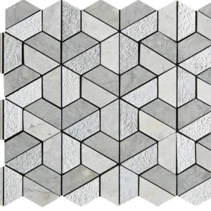 BRITANIA HEXAGON 3D Kalkakmenio natūralus Mozaikos