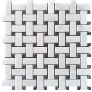 CARRARA BASKET WEAVE Marmuro natūralus Mozaikos